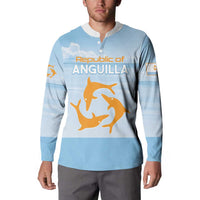 Personalized Republic of Anguilla Button Sweatshirt Strength and Endurance - Wonder Print Shop