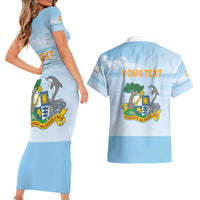 Personalized Republic of Anguilla Couples Matching Short Sleeve Bodycon Dress and Hawaiian Shirt Strength and Endurance