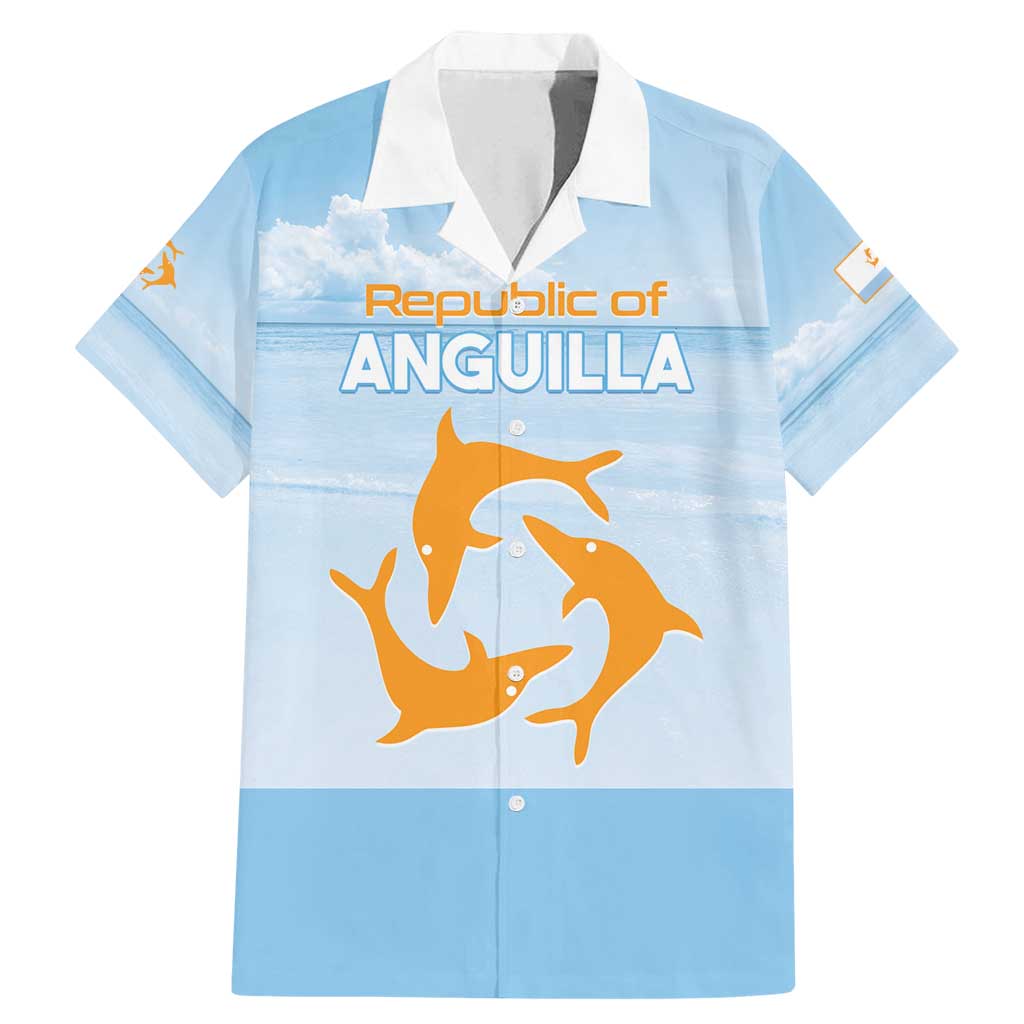 Personalized Republic of Anguilla Family Matching Mermaid Dress and Hawaiian Shirt Strength and Endurance - Wonder Print Shop