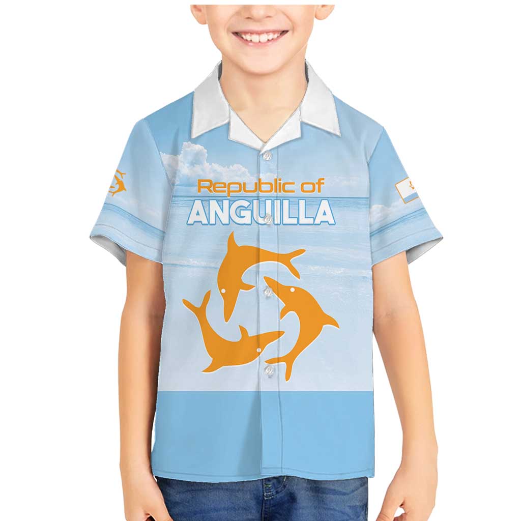 Personalized Republic of Anguilla Family Matching Mermaid Dress and Hawaiian Shirt Strength and Endurance - Wonder Print Shop