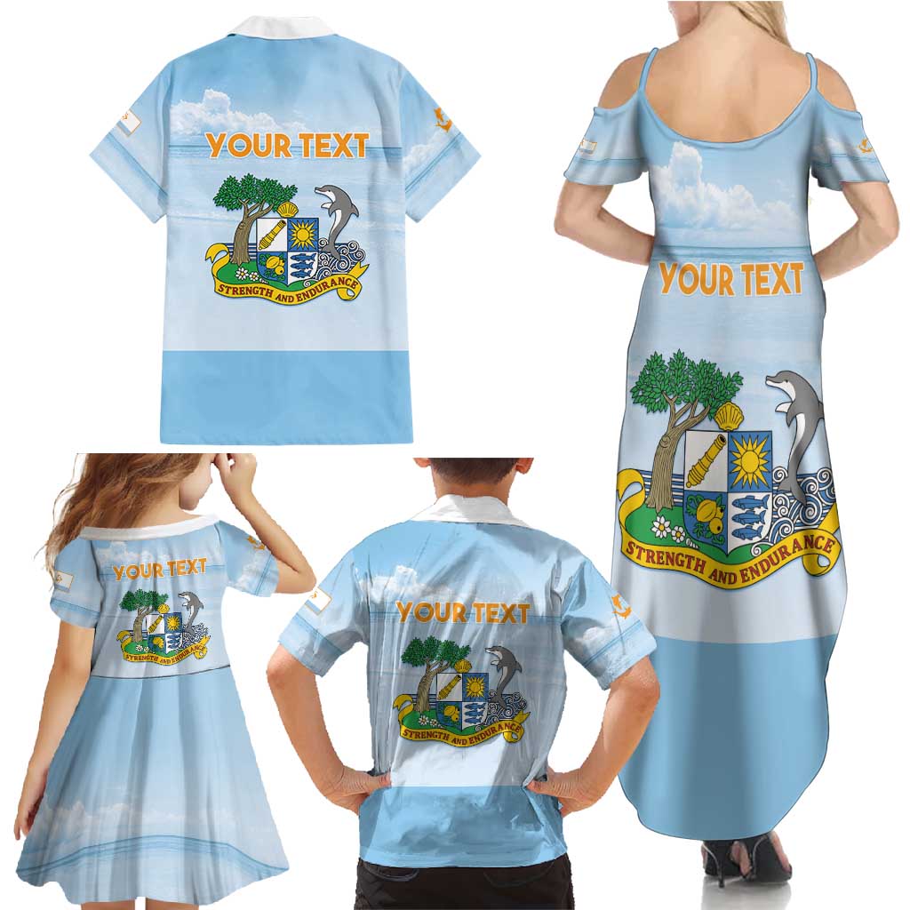 Personalized Republic of Anguilla Family Matching Summer Maxi Dress and Hawaiian Shirt Strength and Endurance - Wonder Print Shop
