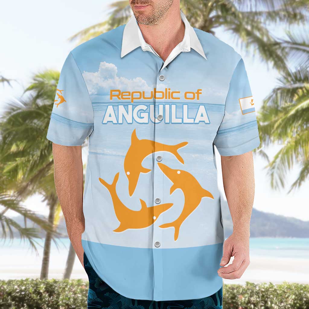 Personalized Republic of Anguilla Hawaiian Shirt Strength and Endurance - Wonder Print Shop