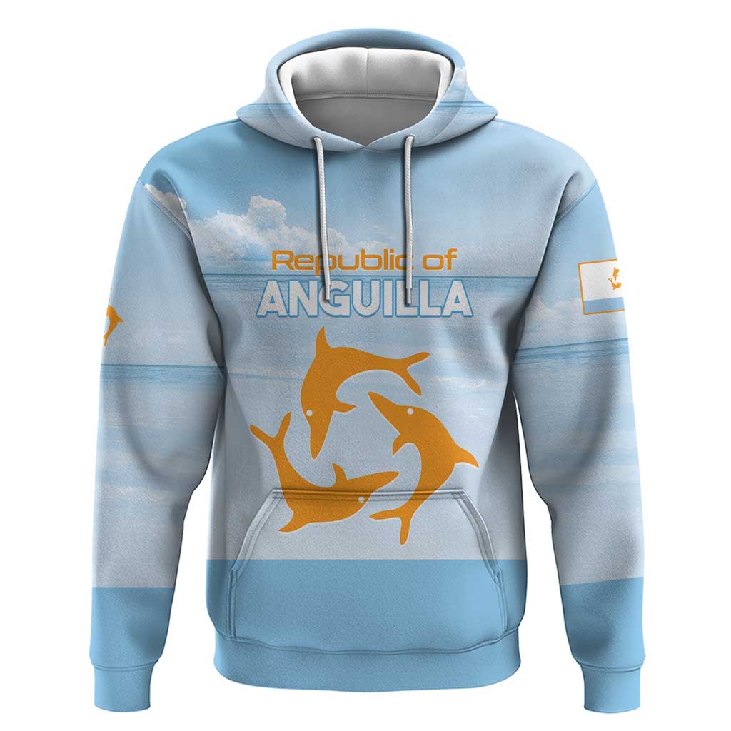 Personalized Republic of Anguilla Hoodie Strength and Endurance - Wonder Print Shop
