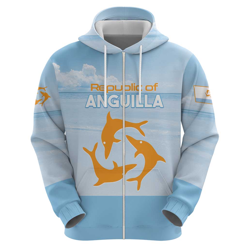 Personalized Republic of Anguilla Hoodie Strength and Endurance - Wonder Print Shop
