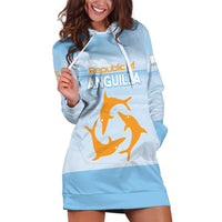 Personalized Republic of Anguilla Hoodie Dress Strength and Endurance - Wonder Print Shop
