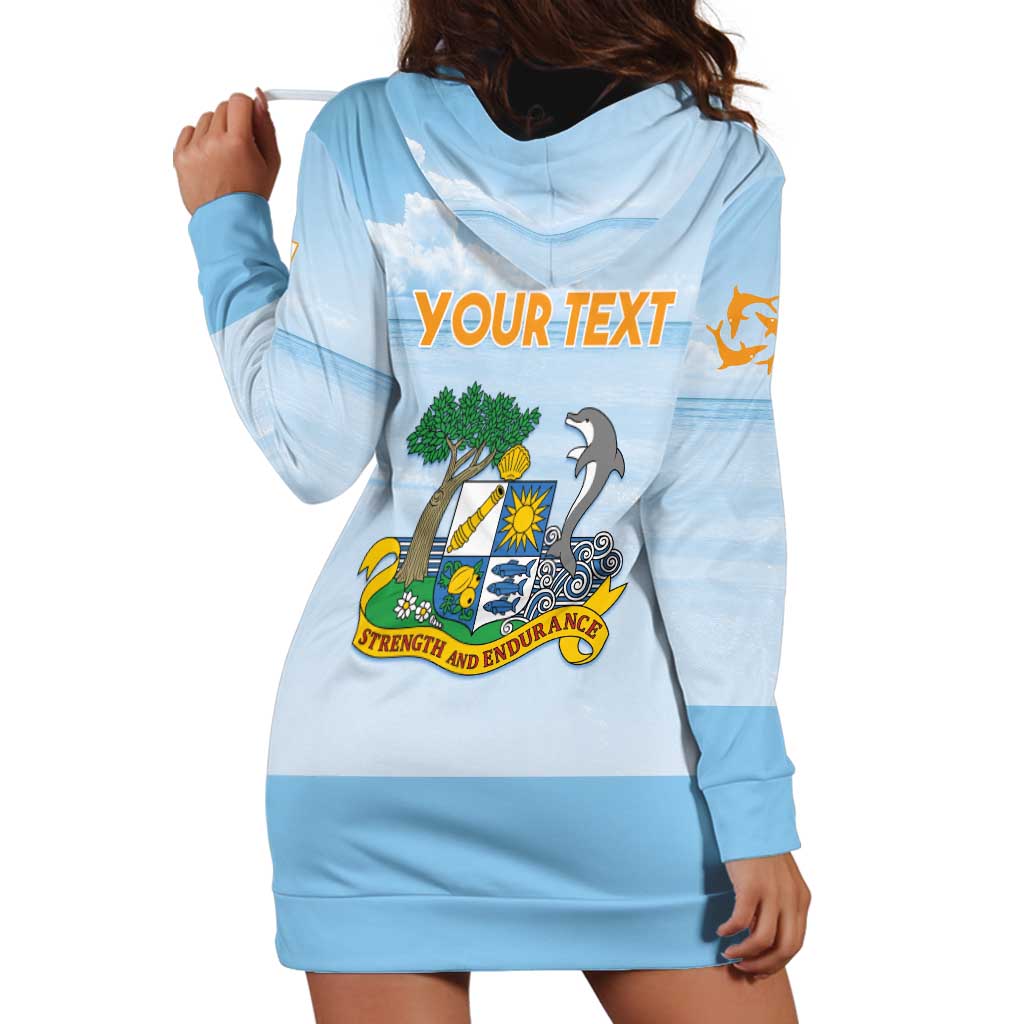 Personalized Republic of Anguilla Hoodie Dress Strength and Endurance - Wonder Print Shop