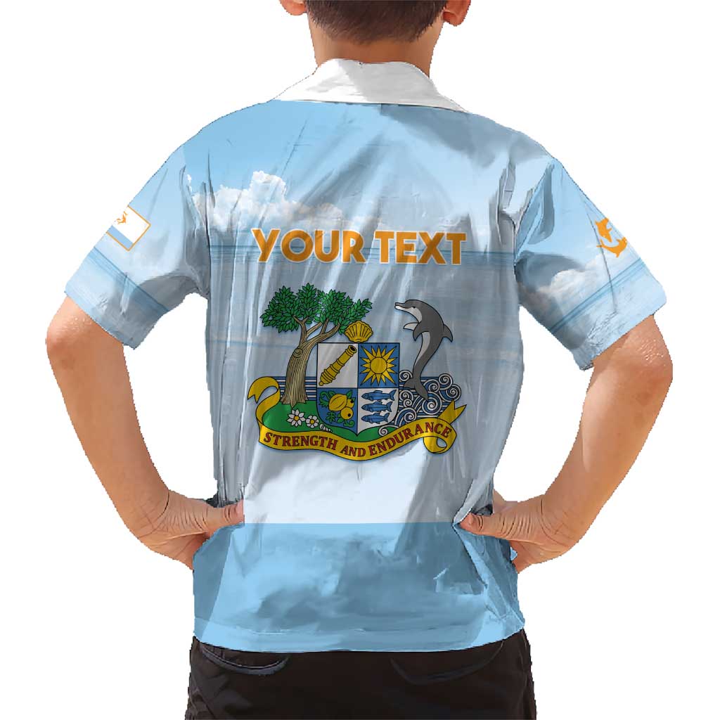 Personalized Republic of Anguilla Kid Hawaiian Shirt Strength and Endurance - Wonder Print Shop