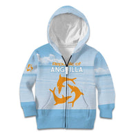 Personalized Republic of Anguilla Kid Hoodie Strength and Endurance - Wonder Print Shop