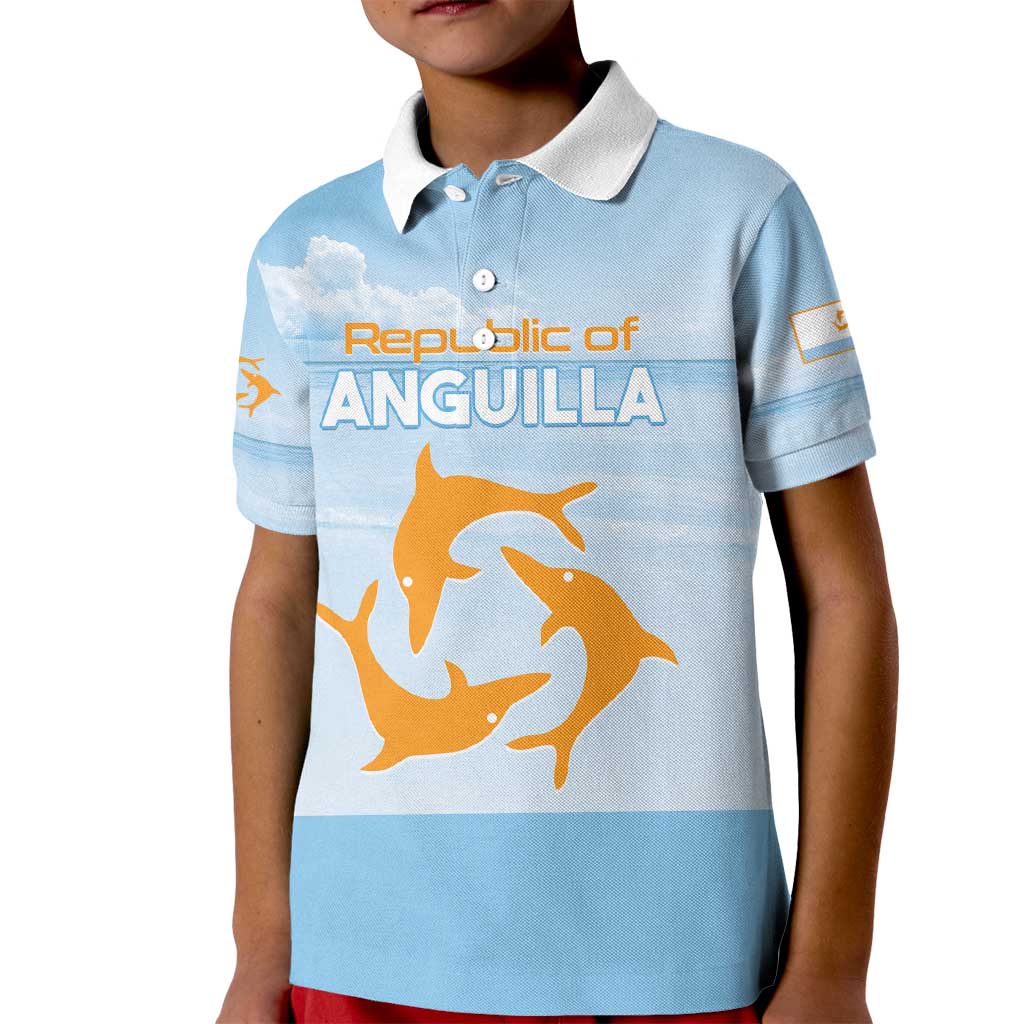 Personalized Republic of Anguilla Kid Polo Shirt Strength and Endurance - Wonder Print Shop