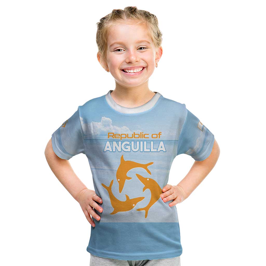 Personalized Republic of Anguilla Kid T Shirt Strength and Endurance - Wonder Print Shop
