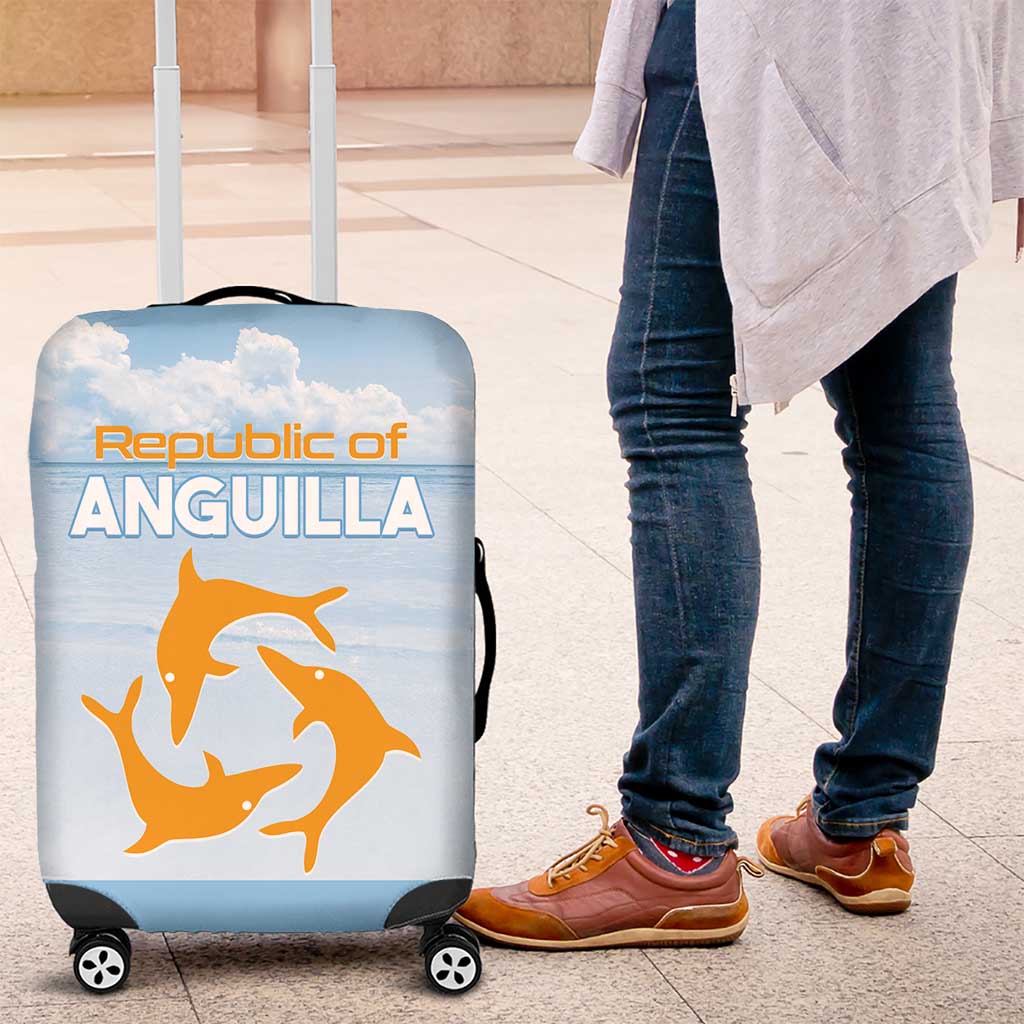 Republic of Anguilla Luggage Cover Strength and Endurance - Wonder Print Shop