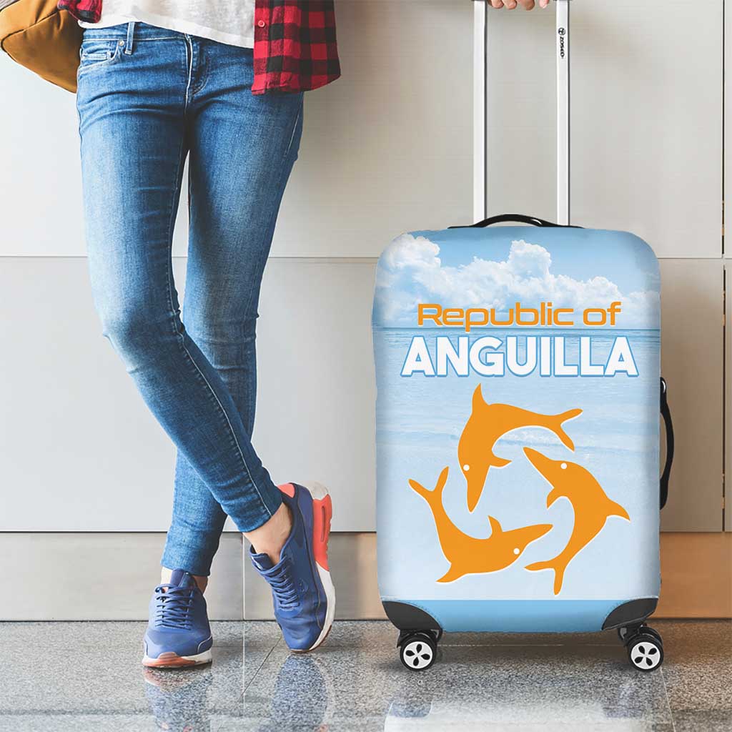 Republic of Anguilla Luggage Cover Strength and Endurance - Wonder Print Shop
