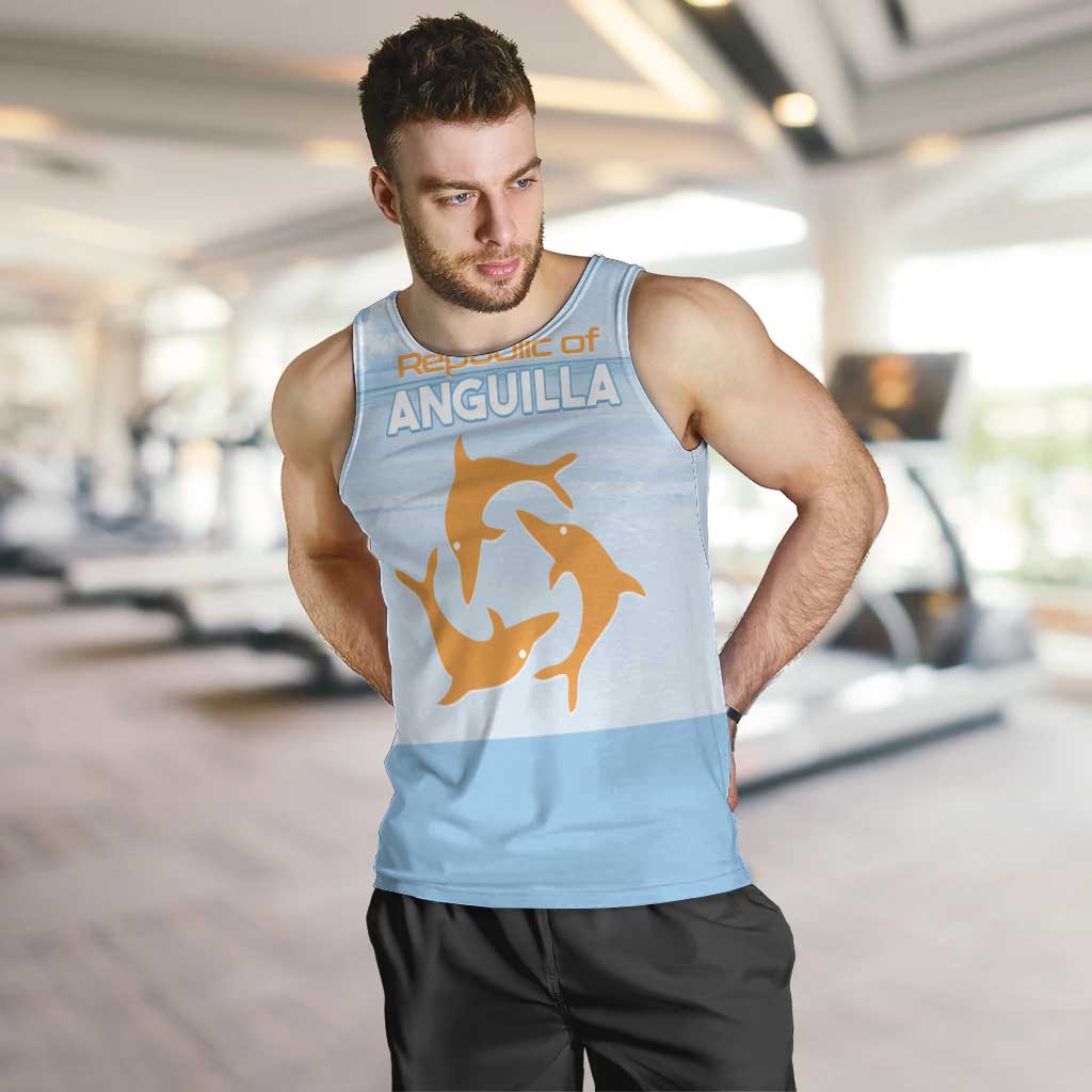 Personalized Republic of Anguilla Men Tank Top Strength and Endurance - Wonder Print Shop
