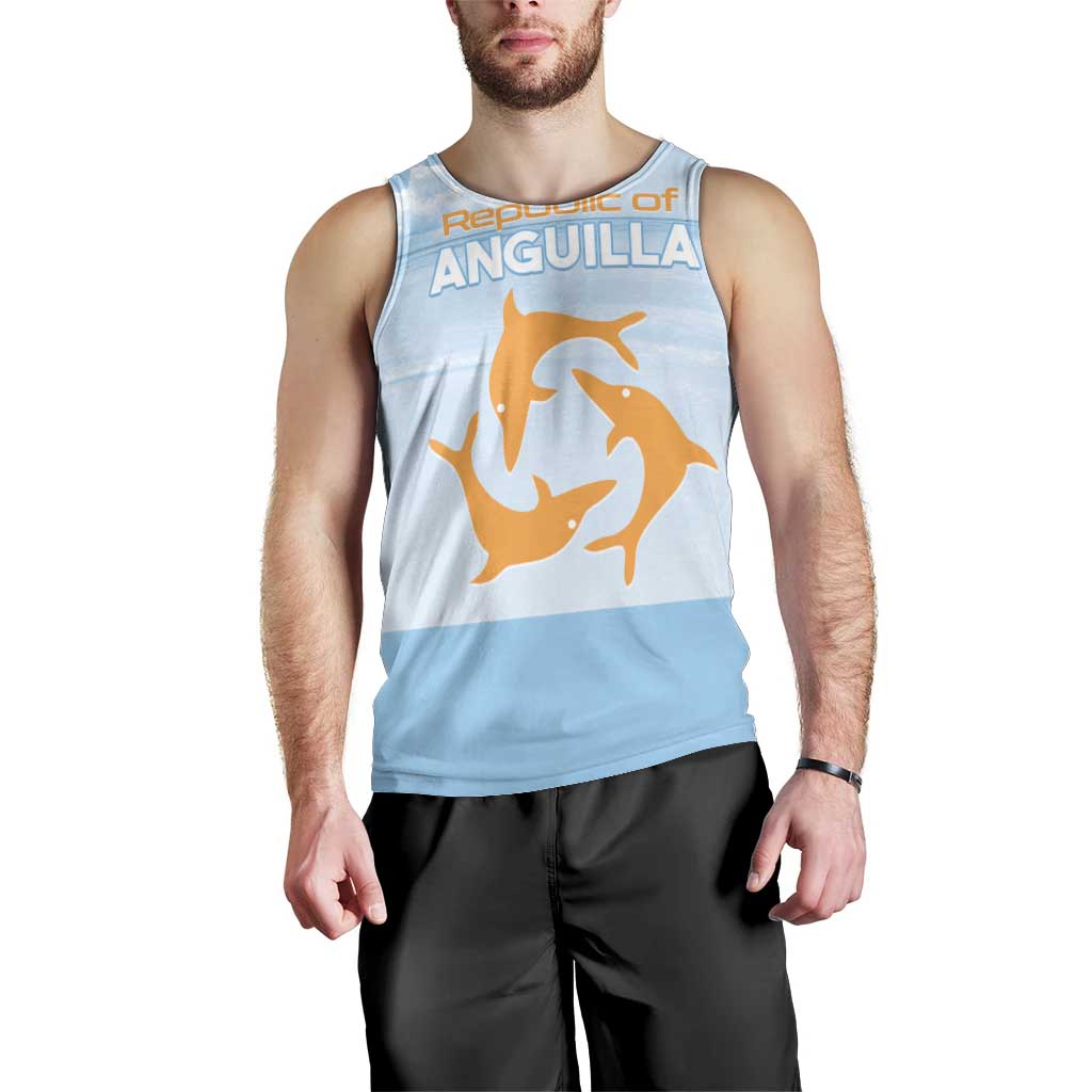 Personalized Republic of Anguilla Men Tank Top Strength and Endurance - Wonder Print Shop
