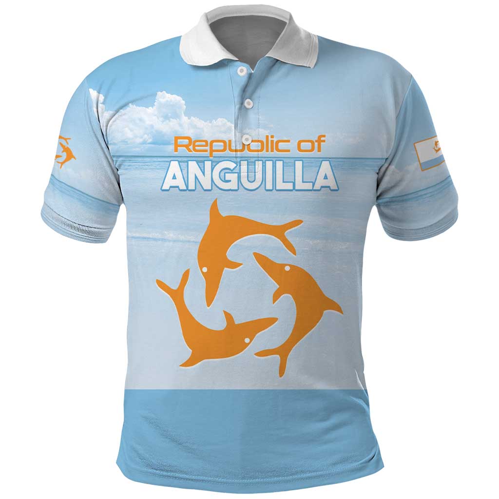 Personalized Republic of Anguilla Polo Shirt Strength and Endurance - Wonder Print Shop