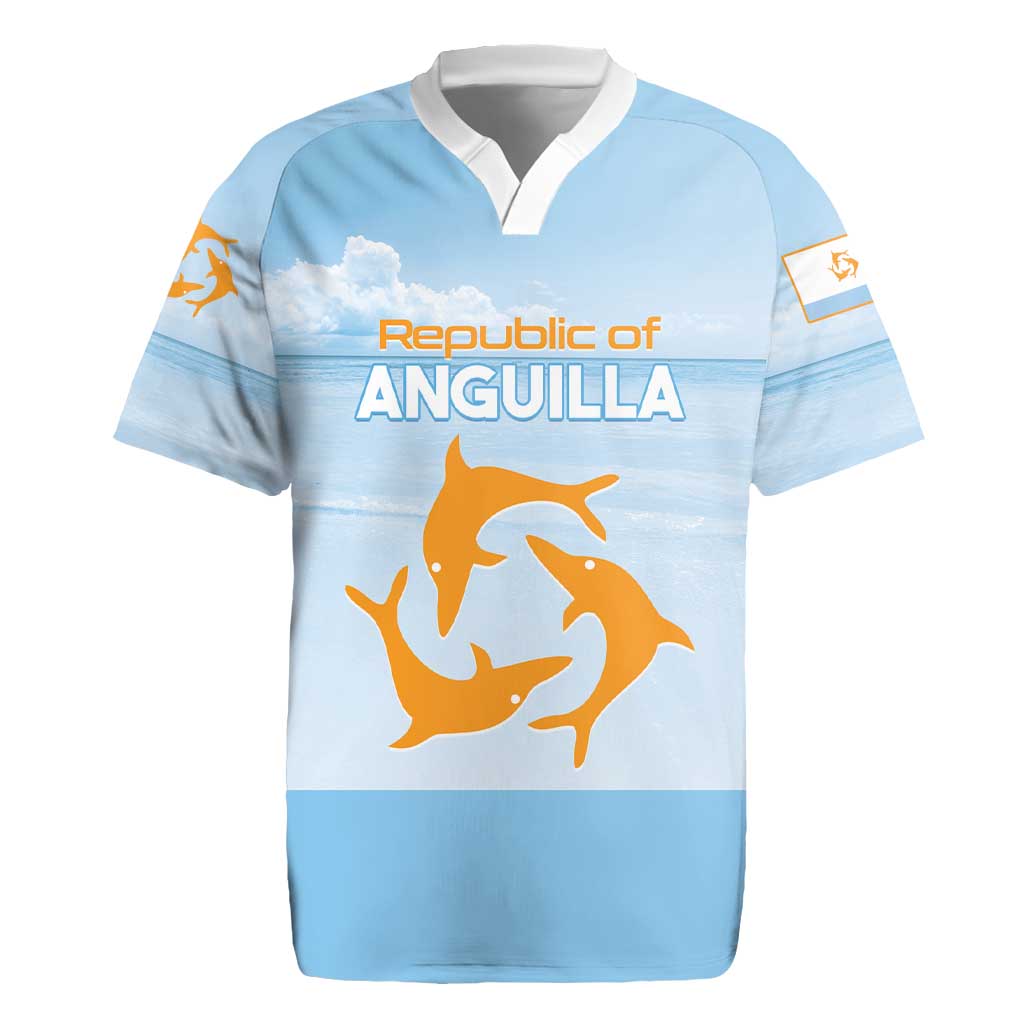 Personalized Republic of Anguilla Rugby Jersey Strength and Endurance - Wonder Print Shop