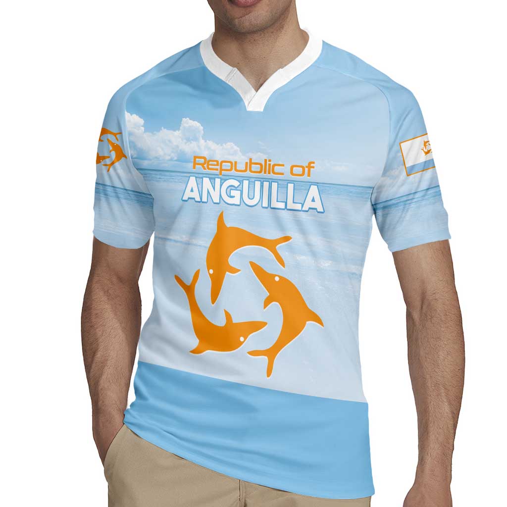 Personalized Republic of Anguilla Rugby Jersey Strength and Endurance - Wonder Print Shop
