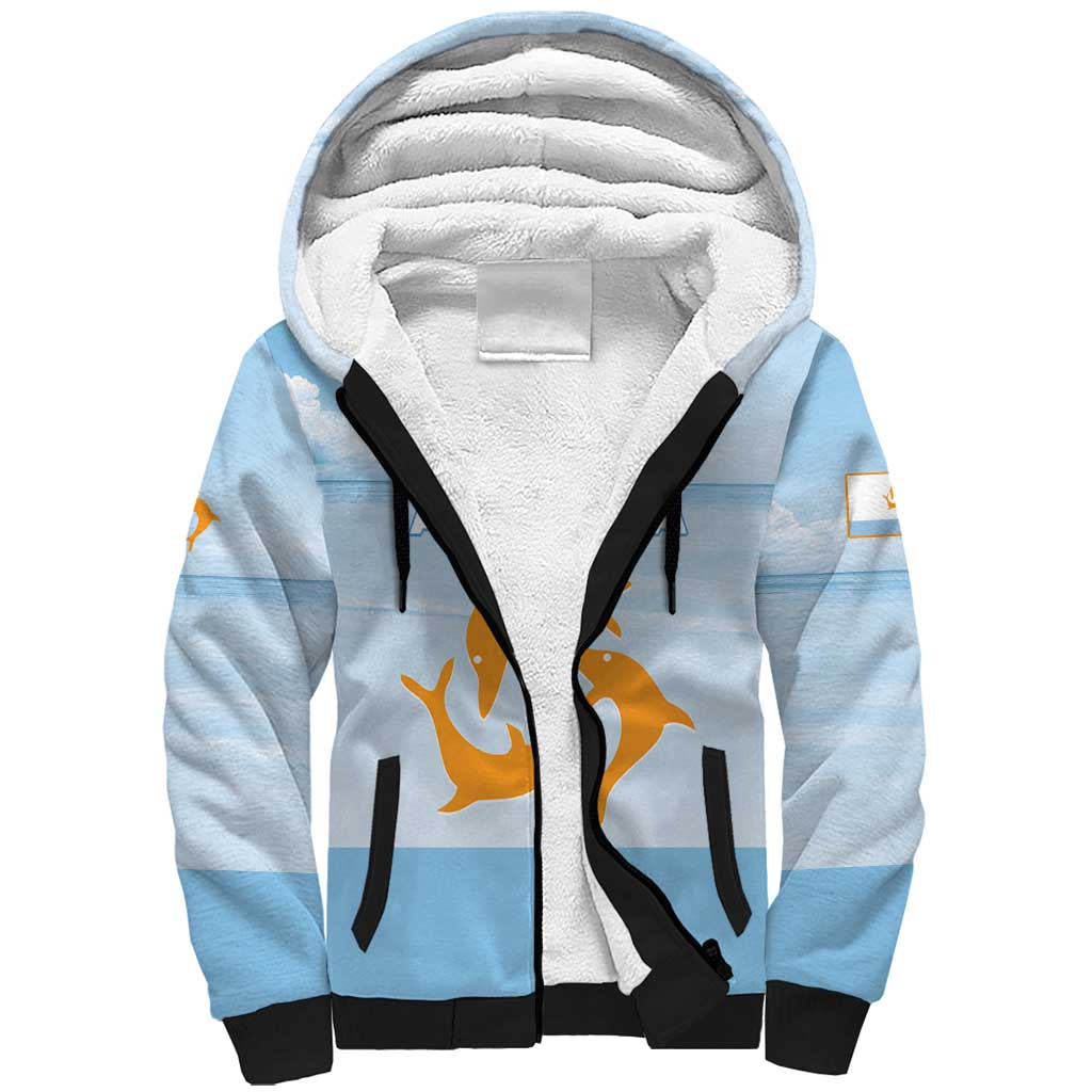 Personalized Republic of Anguilla Sherpa Hoodie Strength and Endurance - Wonder Print Shop