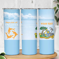 Personalized Republic of Anguilla Skinny Tumbler Strength and Endurance - Wonder Print Shop