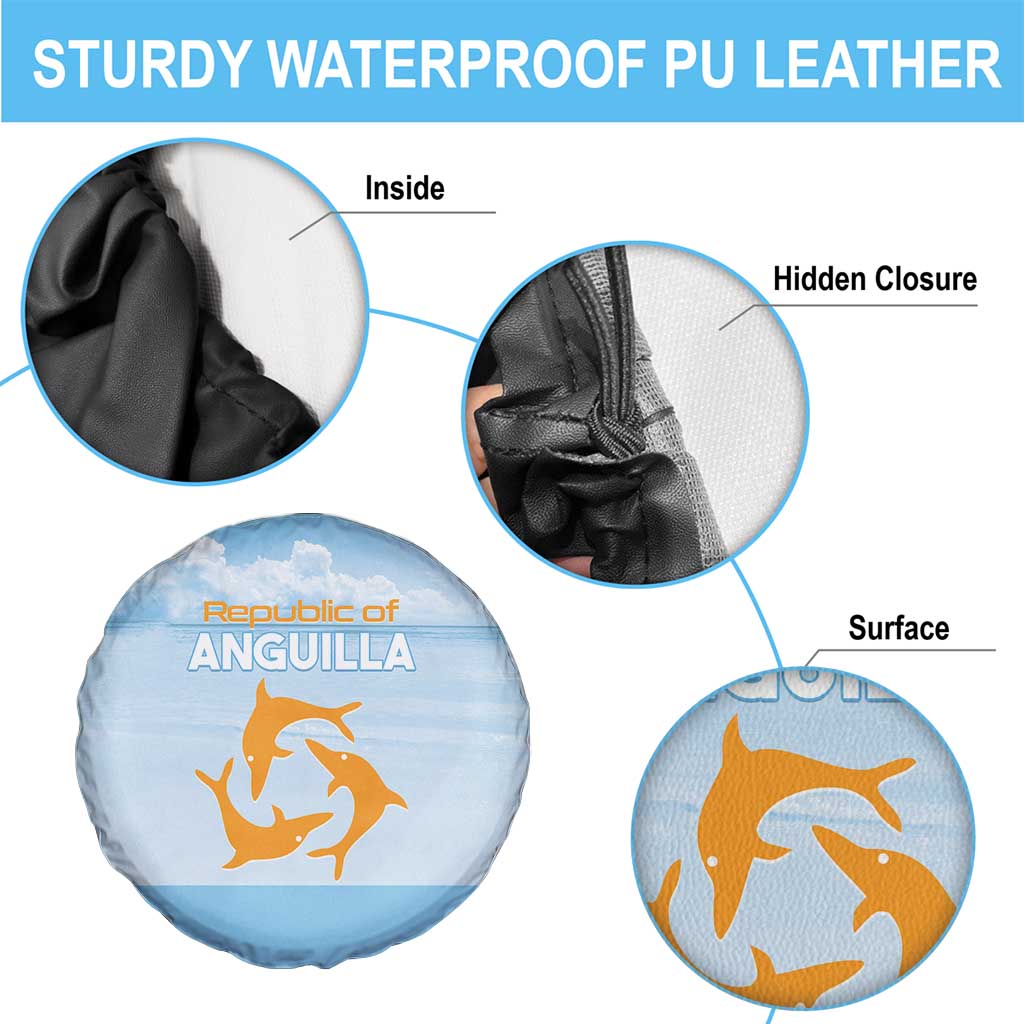 Republic of Anguilla Spare Tire Cover Strength and Endurance - Wonder Print Shop