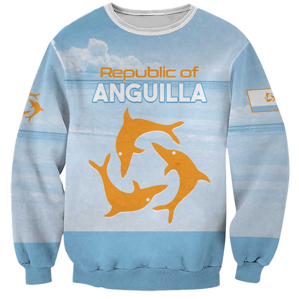 Personalized Republic of Anguilla Sweatshirt Strength and Endurance - Wonder Print Shop
