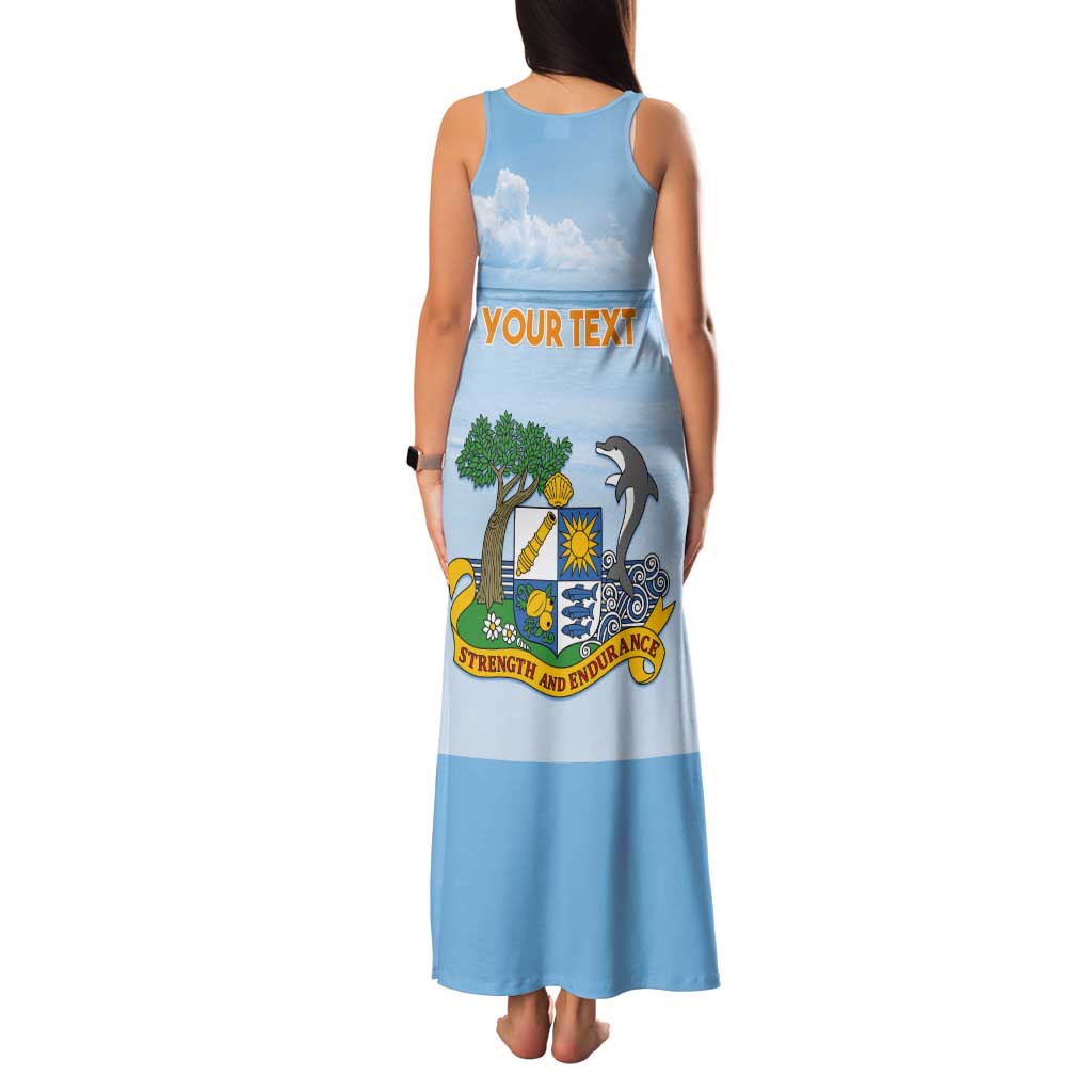 Personalized Republic of Anguilla Tank Maxi Dress Strength and Endurance - Wonder Print Shop