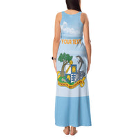 Personalized Republic of Anguilla Tank Maxi Dress Strength and Endurance - Wonder Print Shop