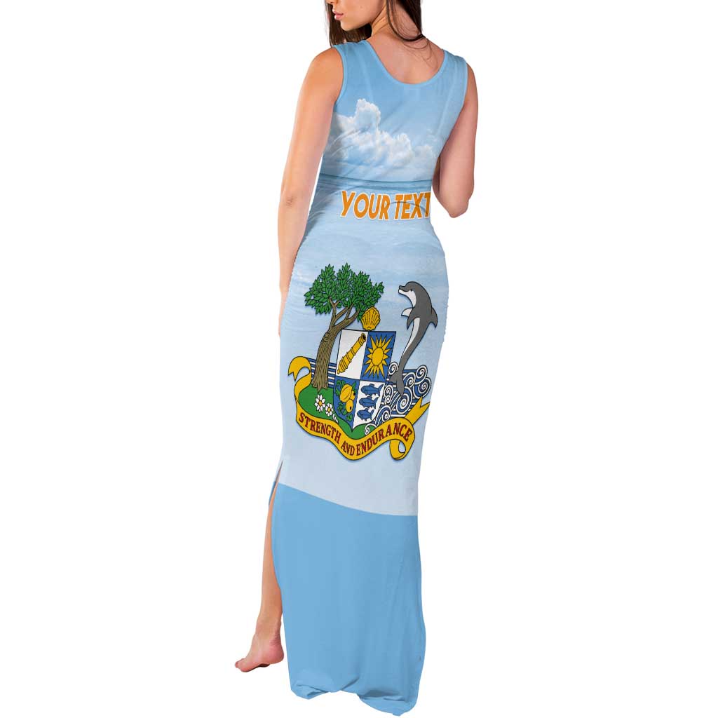 Personalized Republic of Anguilla Tank Maxi Dress Strength and Endurance - Wonder Print Shop