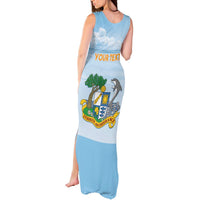 Personalized Republic of Anguilla Tank Maxi Dress Strength and Endurance - Wonder Print Shop