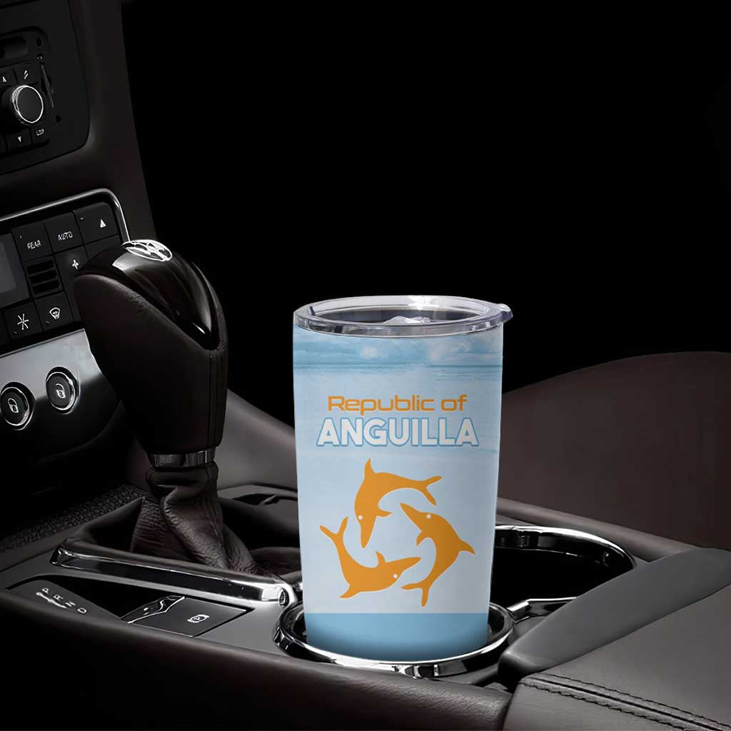 Personalized Republic of Anguilla Tumbler Cup Strength and Endurance - Wonder Print Shop