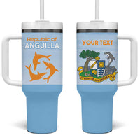 Personalized Republic of Anguilla Tumbler With Handle Strength and Endurance - Wonder Print Shop