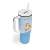 Personalized Republic of Anguilla Tumbler With Handle Strength and Endurance - Wonder Print Shop