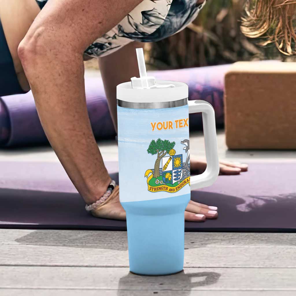 Personalized Republic of Anguilla Tumbler With Handle Strength and Endurance - Wonder Print Shop