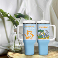 Personalized Republic of Anguilla Tumbler With Handle Strength and Endurance - Wonder Print Shop