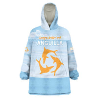 Personalized Republic of Anguilla Wearable Blanket Hoodie Strength and Endurance - Wonder Print Shop