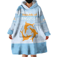 Personalized Republic of Anguilla Wearable Blanket Hoodie Strength and Endurance - Wonder Print Shop