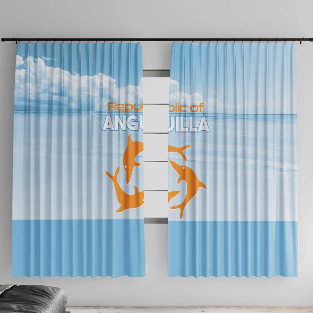 Republic of Anguilla Window Curtain Strength and Endurance - Wonder Print Shop