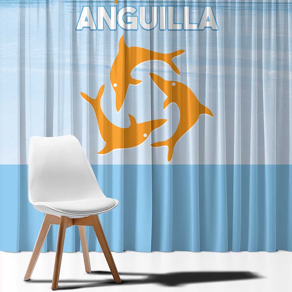 Republic of Anguilla Window Curtain Strength and Endurance - Wonder Print Shop