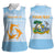 Personalized Republic of Anguilla Women Sleeveless Polo Shirt Strength and Endurance - Wonder Print Shop