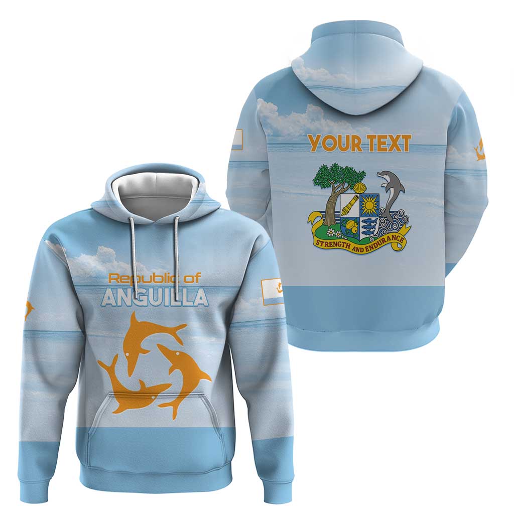 Personalized Republic of Anguilla Zip Hoodie Strength and Endurance - Wonder Print Shop