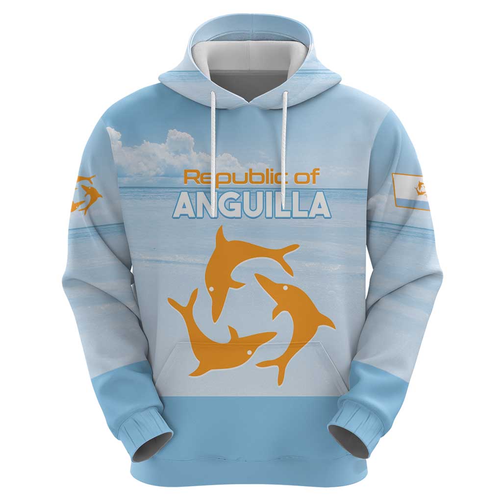 Personalized Republic of Anguilla Zip Hoodie Strength and Endurance - Wonder Print Shop