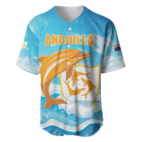 Personalized Anguilla Baseball Jersey Three Orange Gold Natural Dolphins - Wonder Print Shop