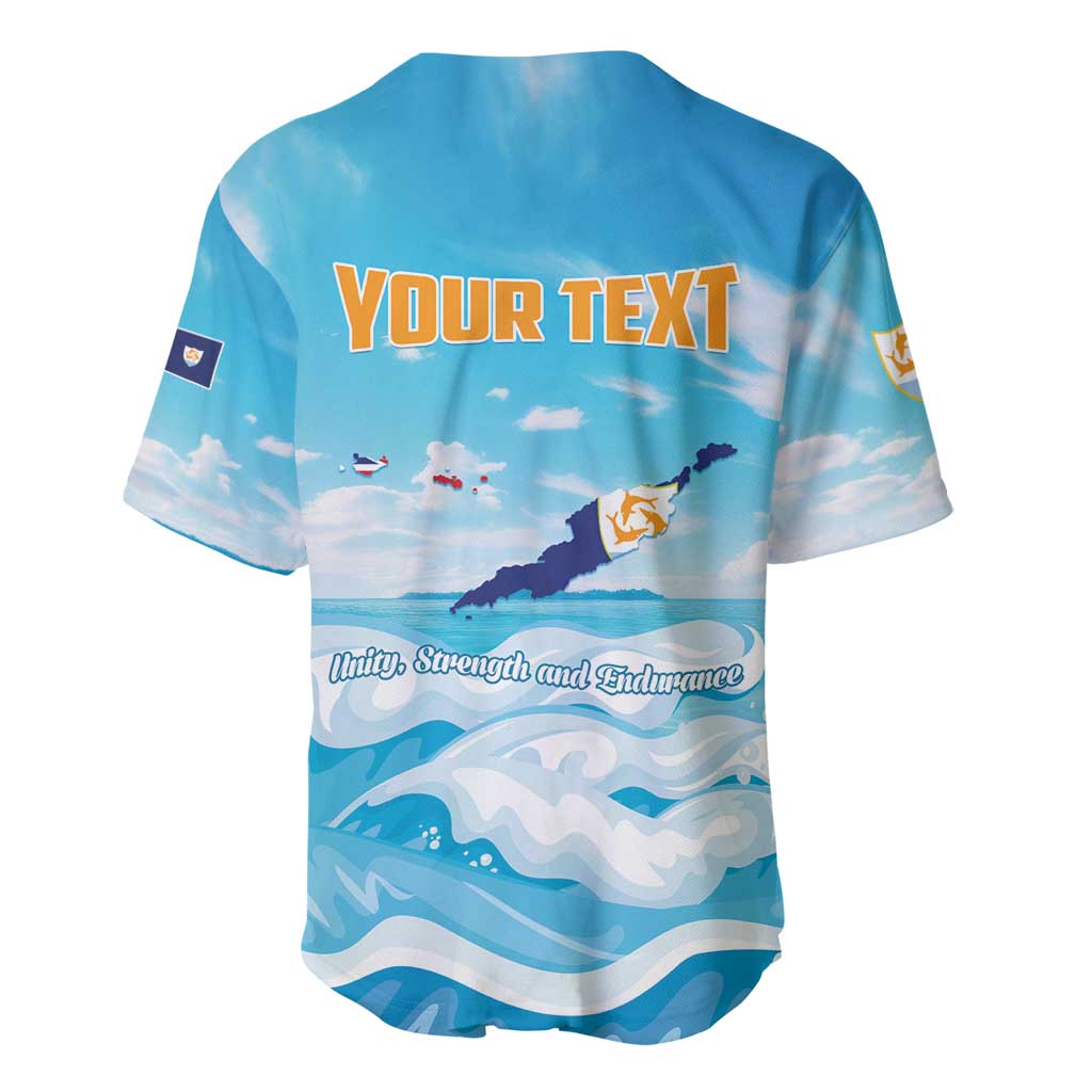 Personalized Anguilla Baseball Jersey Three Orange Gold Natural Dolphins - Wonder Print Shop