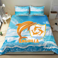 Anguilla Bedding Set Three Orange Gold Natural Dolphins - Wonder Print Shop