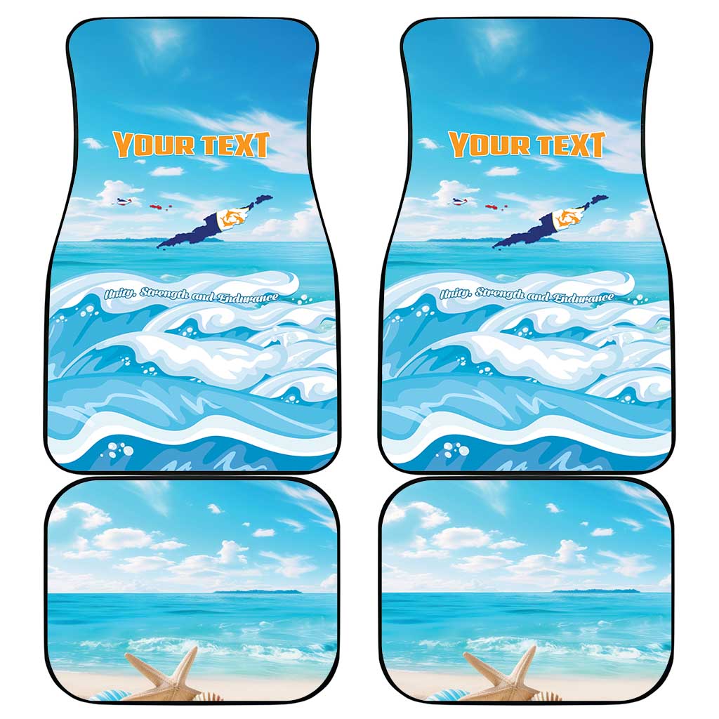 Anguilla Car Mats Three Orange Gold Natural Dolphins - Wonder Print Shop