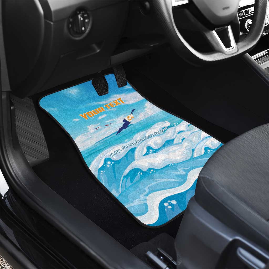 Anguilla Car Mats Three Orange Gold Natural Dolphins - Wonder Print Shop