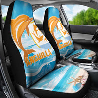 Anguilla Car Seat Cover Three Orange Gold Natural Dolphins - Wonder Print Shop