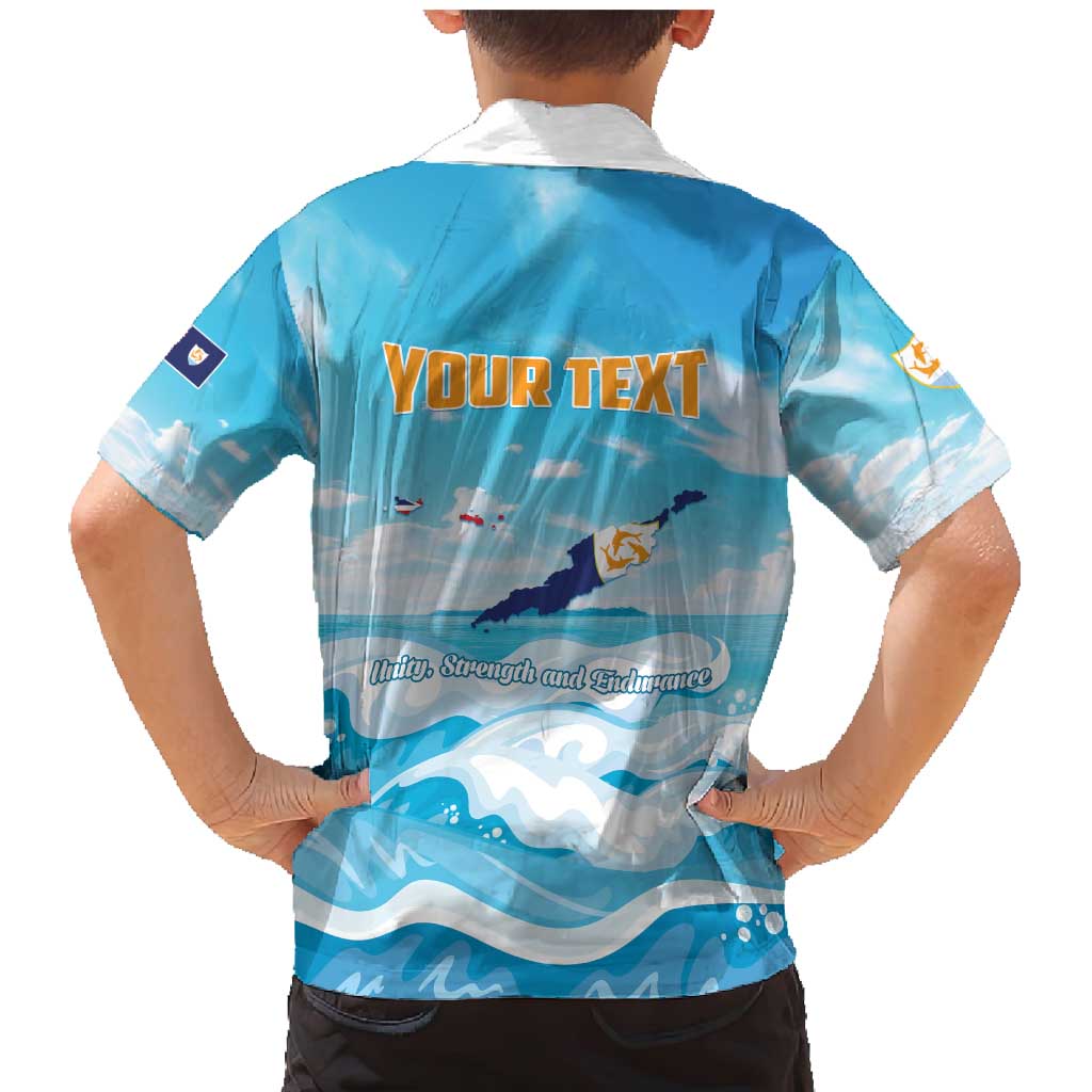 Personalized Anguilla Family Matching Mermaid Dress and Hawaiian Shirt Three Orange Gold Natural Dolphins - Wonder Print Shop