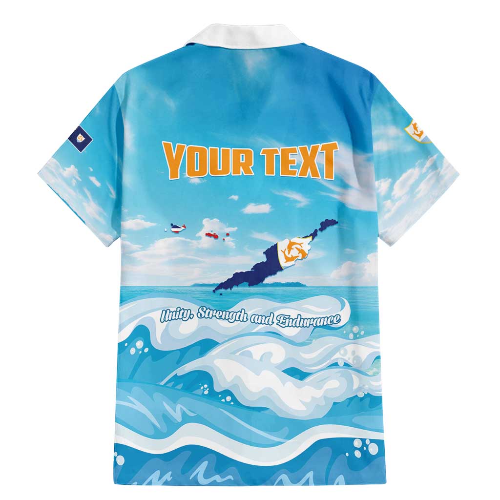 Personalized Anguilla Family Matching Mermaid Dress and Hawaiian Shirt Three Orange Gold Natural Dolphins - Wonder Print Shop