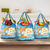 Anguilla Grocery Bag Three Orange Gold Natural Dolphins